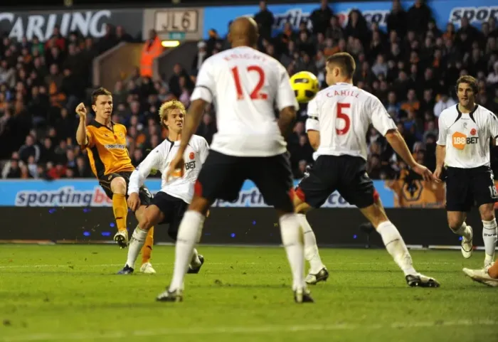 Framed Print : Wolverhampton Wanderers Kevin Foley Scores a Stunning Goal: 1-3 vs. Bolton Wanderers (Premier League Soccer) Framed Print : Wolverhampton Wanderers Kevin Foley Scores a Stunning Goal: 1-3 vs. Bolton Wanderers (Premier League Soccer)
