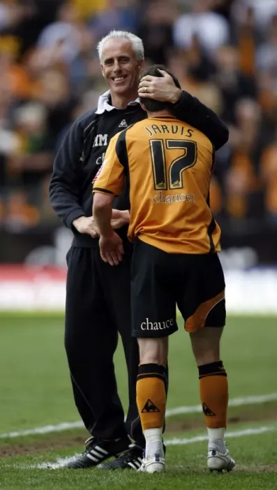 Framed Print : Wolverhampton Wanderers: Mick McCarthy and Matthew Jarvis Celebrate Championship Title Win