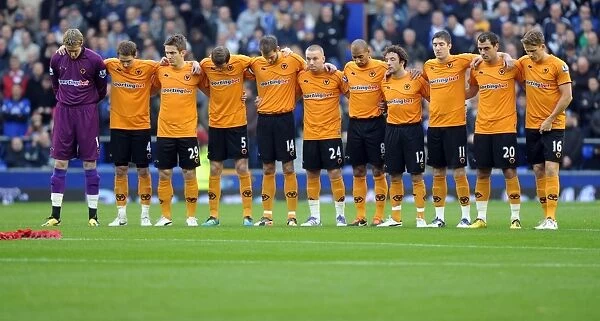 Wolverhampton Wanderers: A Moment of Respect - Everton vs. Wolverhampton Premier League Soccer Match - Silence Honored