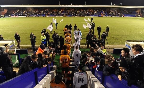 Wolverhampton Wanderers: Players Emerging from the Tunnels at Prenton Park for FA Cup Showdown against Tranmere Rovers