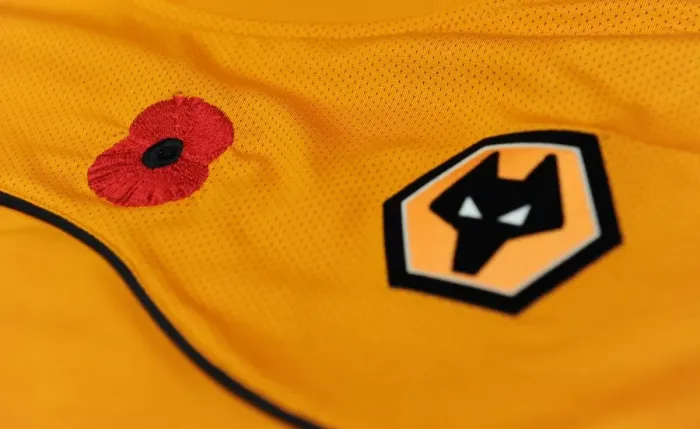 Framed Print : Wolverhampton Wanderers in Poppy Tribute: Wolves vs. Wigan Athletic, Premier League
