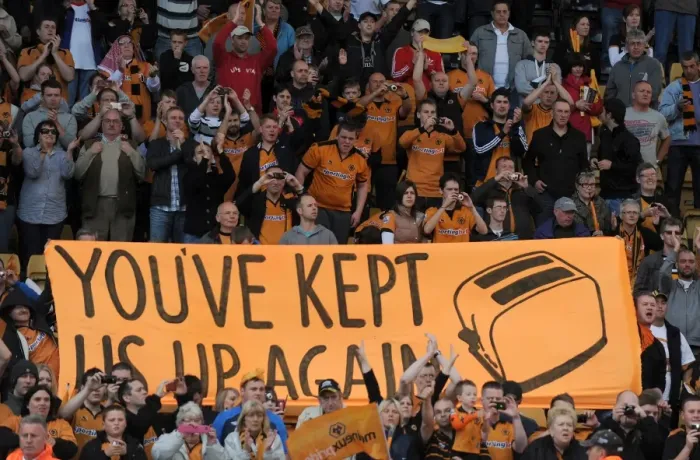 Framed Print : Wolverhampton Wanderers: Premier League Survival Triumph - Wolves vs. Blackburn Rovers: A Sea of Celebrating Fans Framed Print : Wolverhampton Wanderers: Premier League Survival Triumph - Wolves vs. Blackburn Rovers: A Sea of Celebrating Fans