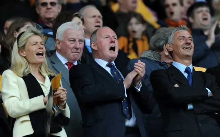 Framed Print : Wolverhampton Wanderers Promotion Triumph: Steve Morgan's Emotional Reaction with Wife Didi and Ian Rush Framed Print : Wolverhampton Wanderers Promotion Triumph: Steve Morgan's Emotional Reaction with Wife Didi and Ian Rush