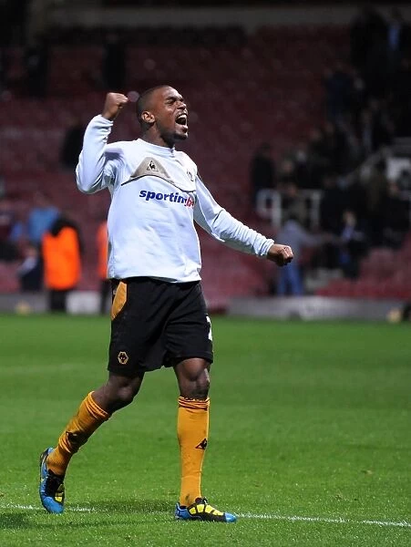 Wolverhampton Wanderers: Ronald Zubar's Euphoric Reaction to Full-Time Victory over West Ham United (Premier League)