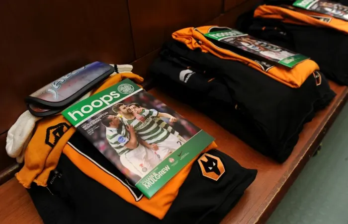 Framed Print : Wolverhampton Wanderers: Behind the Scenes at Celtic Park - Pre-Match Preparation in the Away Dressing Room Framed Print : Wolverhampton Wanderers: Behind the Scenes at Celtic Park - Pre-Match Preparation in the Away Dressing Room