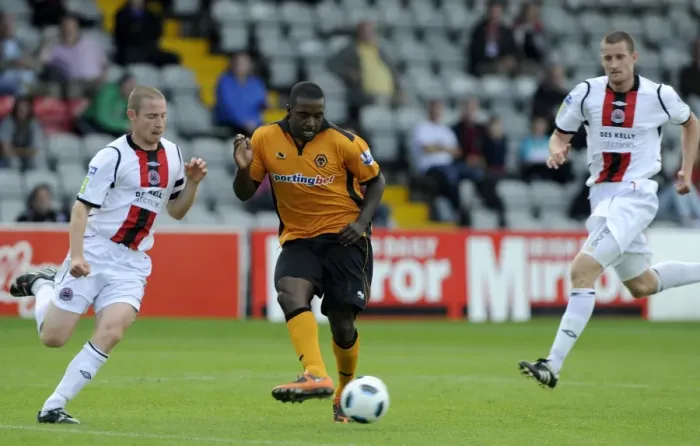 Framed Print : Wolverhampton Wanderers Sylvan Ebanks-Blake Shines in Pre-Season Friendly Against Bohemians in Ireland