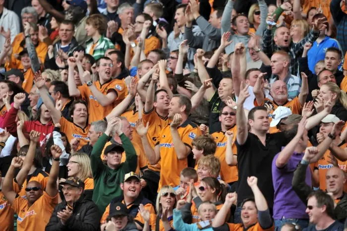 Framed Print : Wolverhampton Wanderers: Triumphant Fans Celebrate Premier League Victory Over West Bromwich Albion