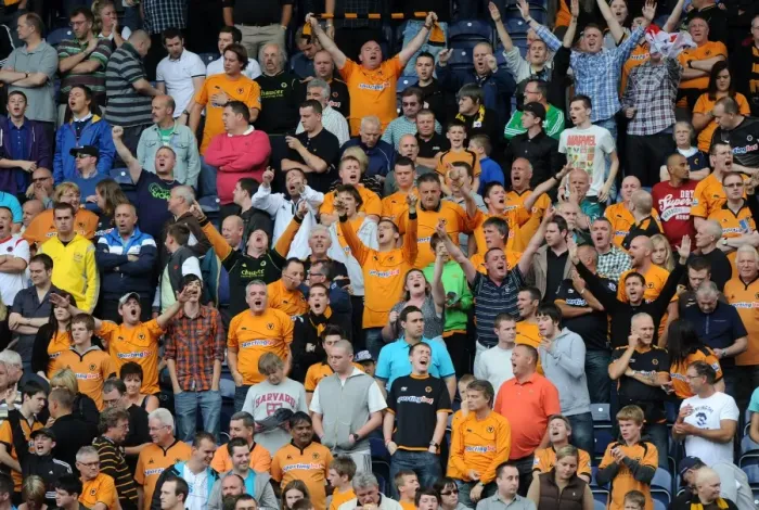 Framed Print : Wolverhampton Wanderers: Triumphant Fans Celebrate Victory over Blackburn Rovers in Premier League Soccer Framed Print : Wolverhampton Wanderers: Triumphant Fans Celebrate Victory over Blackburn Rovers in Premier League Soccer
