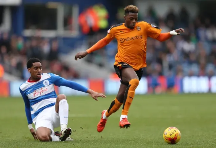 Framed Print : Wolverhampton Wanderers vs. Queens Park Rangers: Intense Battle Between Domic Iorfa and Leroy Fer in Sky Bet Championship Match Framed Print : Wolverhampton Wanderers vs. Queens Park Rangers: Intense Battle Between Domic Iorfa and Leroy Fer in Sky Bet Championship Match