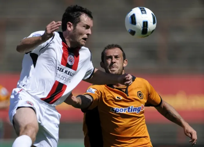 Framed Print : Wolverhampton Wanderers vs. Bohemian: Fletcher and Doherty Go Head-to-Head in Pre-Season Friendly Match in Ireland