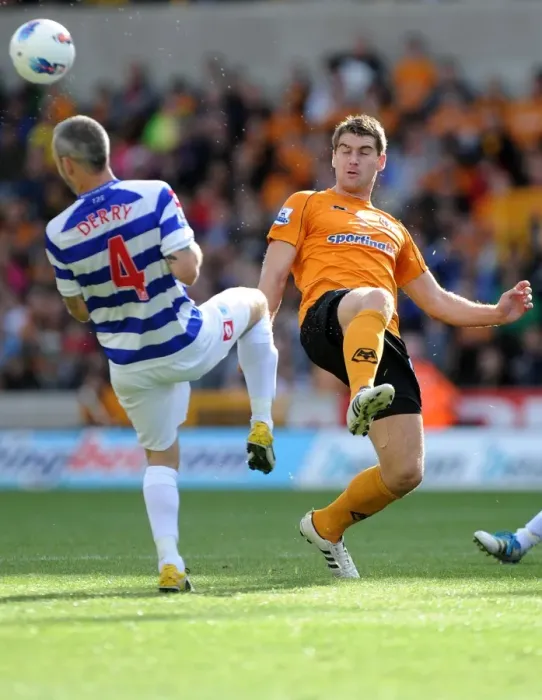 Framed Print : Wolverhampton Wanderers vs. Queens Park Rangers: A Battle Between Sam Vokes and Shaun Derry in the Barclays Premier League Framed Print : Wolverhampton Wanderers vs. Queens Park Rangers: A Battle Between Sam Vokes and Shaun Derry in the Barclays Premier League