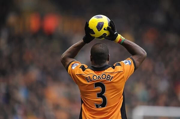 Wolverhampton Wanderers vs Birmingham City: George Elokobi Throws In - Barclays Premier League Soccer Match