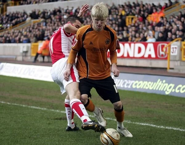 Wolverhampton Wanderers vs Charlton Athletic: Andrew Keogh in Action - Championship Clash at Molineux (March 14, 2009)