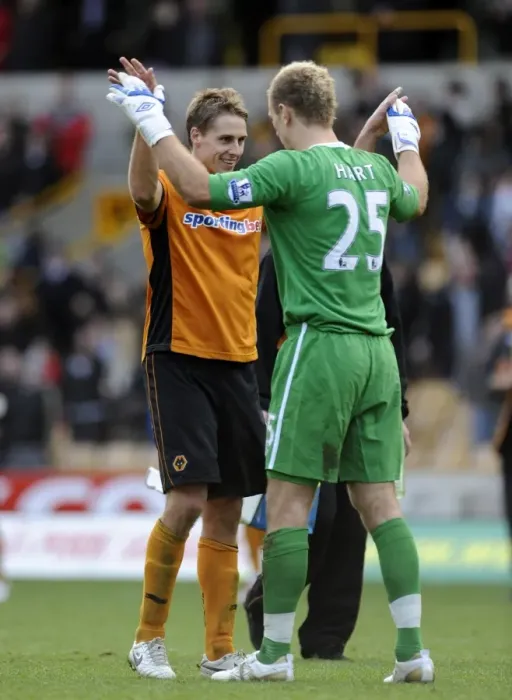 Framed Print : Wolverhampton Wanderers vs Manchester City: A Premier League Showdown - David Edwards vs Joe Hart Framed Print : Wolverhampton Wanderers vs Manchester City: A Premier League Showdown - David Edwards vs Joe Hart