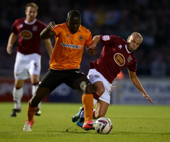 Framed Print : Wolverhampton Wanderers vs Northampton Town: A Capital One Cup Showdown - Luke Gutteridge vs Frank Nouble (August 30, 2012) Framed Print : Wolverhampton Wanderers vs Northampton Town: A Capital One Cup Showdown - Luke Gutteridge vs Frank Nouble (August 30, 2012)
