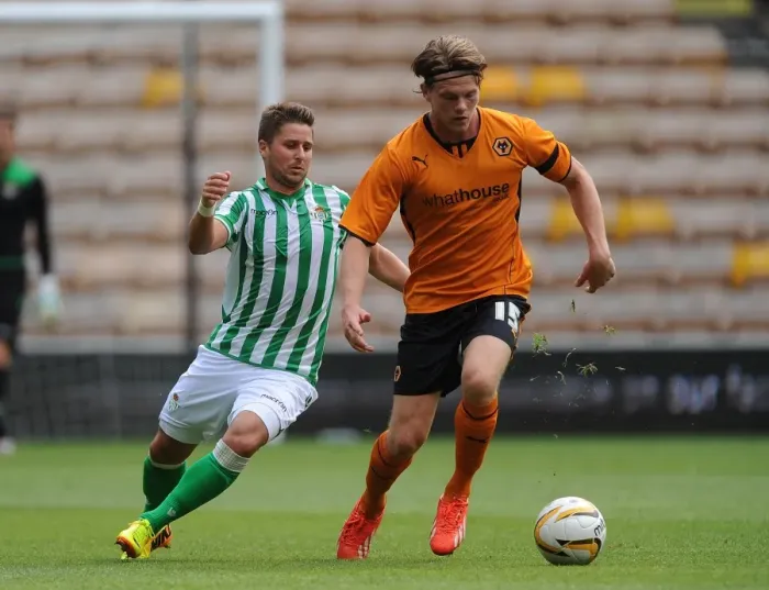 Framed Print : Wolverhampton Wanderers vs Real Betis: A Midfield Battle - Sigurdarson vs Steinhofer (2013) Framed Print : Wolverhampton Wanderers vs Real Betis: A Midfield Battle - Sigurdarson vs Steinhofer (2013)