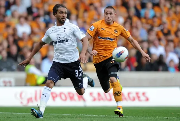 Framed Print : Wolverhampton Wanderers vs. Tottenham Hotspur: A Clash in the Premier League - Michael Kightly vs. Benoit Assou-Ekotto: A Battle of Wings Framed Print : Wolverhampton Wanderers vs. Tottenham Hotspur: A Clash in the Premier League - Michael Kightly vs. Benoit Assou-Ekotto: A Battle of Wings
