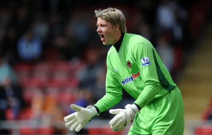 Framed Print : Wolverhampton Wanderers Wayne Hennessey in Action against Crewe Alexandra: Pre-Season Friendly