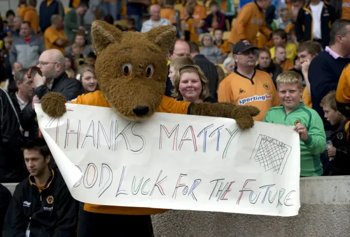 Framed Print : Wolverhampton Wanderers Wolfie Mascot Offers Support: Good Luck, Matt Murray!