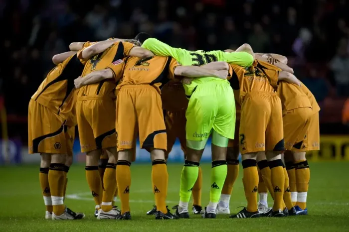 Framed Print : Wolverhampton Wonderers Pre-Match Huddle at Bramall Lane - Soccer's Sheffield United vs. Wolverhampton Wanderers, Coca-Cola Football Championship Framed Print : Wolverhampton Wonderers Pre-Match Huddle at Bramall Lane - Soccer's Sheffield United vs. Wolverhampton Wanderers, Coca-Cola Football Championship
