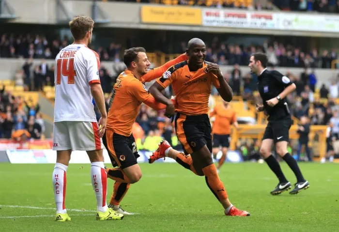 Framed Print : Wolves Benik Afobe and Adam Le Fondre Celebrate Second Goal vs. Huddersfield Town in Sky Bet Championship Framed Print : Wolves Benik Afobe and Adam Le Fondre Celebrate Second Goal vs. Huddersfield Town in Sky Bet Championship