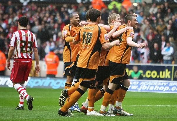 Wolves David Jones Scores Third Goal vs. Southampton in Championship Match (10 / 4 / 09)