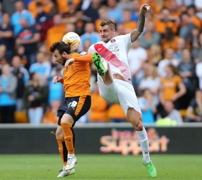 Framed Print : Wolves vs Charlton Athletic: Adam Le Fondre and Patrick Bauer Clash in Sky Bet Championship Match Framed Print : Wolves vs Charlton Athletic: Adam Le Fondre and Patrick Bauer Clash in Sky Bet Championship Match