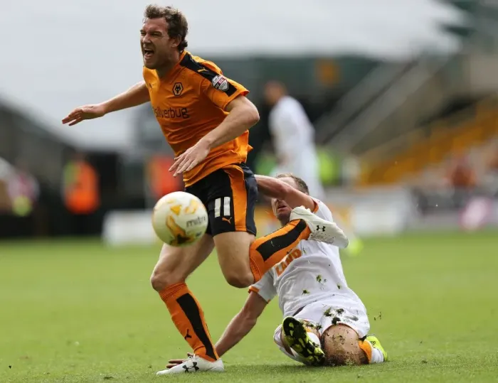 Framed Print : Wolves vs Hull City Showdown: A Championship Battle between McDonald and Meyler at Molineux