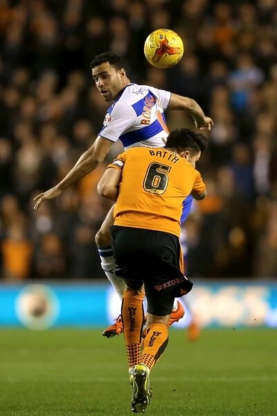 Wolves vs Reading: Intense Aerial Battle Between Danny Batth and Hal Robson-Kanu (Sky Bet Championship, 2014-15)