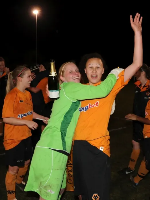 Framed Print : Wolves Women Celebrate Midland Women's Combination League Championship Win
