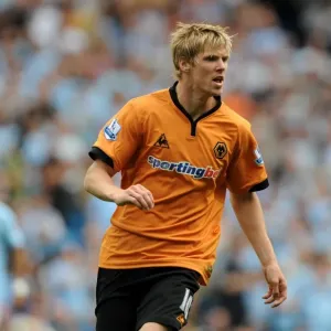 Andy Keogh at City of Manchester Stadium: A Determined Striker's Battle (Premier League, 22/8/09 - Manchester City vs. Wolverhampton Wanderers)