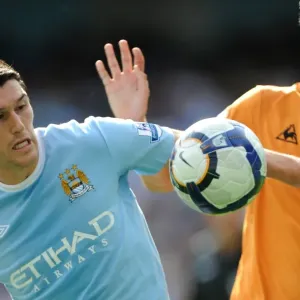 Barry vs Edwards: Intense Rivalry - Manchester City vs Wolverhampton Wanderers, 2009 Premier League Clash at City of Manchester Stadium