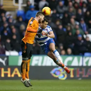 Battle in the Sky Bet Championship: Hal Robson-Kanu vs. Matt Doherty of Reading and Wolverhampton Wanderers Battle in the Sky Bet Championship: Hal Robson-Kanu vs. Matt Doherty of Reading and Wolverhampton Wanderers