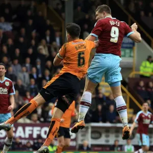 Burnley's Sam Vokes Scores First Goal Against Wolves at Turf Moor - Sky Bet Championship