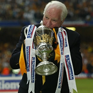 Chairman Jack Hayward Celebrates Promotion with Wolves after Play-Off Final Win against Sheffield United