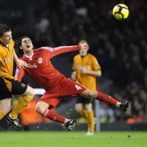 Clash of the Midfield: Kevin Foley vs. Alberto Aquilani - Liverpool vs. Wolverhampton Wanderers, Barclays Premier League Clash of the Midfield: Kevin Foley vs. Alberto Aquilani - Liverpool vs. Wolverhampton Wanderers, Barclays Premier League