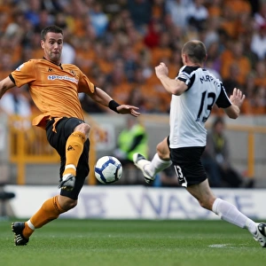 Clash on the Soccer Field: Wolverhampton Wanderers vs Fulham - Barclays Premier League - Stefan Maierhofer vs Danny Murphy