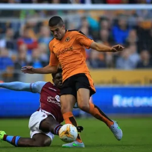 Conor Coady Stands Strong Against Micah Richards Challenge: Wolves vs Aston Villa Pre-Season Friendly