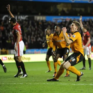 Disbelief: Sam Vokes Close-Range Miss vs. Manchester United (Wolverhampton Wanderers vs. Manchester United, Barclays Premier League, 06-03-10)