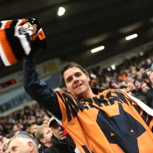 Ecstatic Wolves Fan in Barclays Premier League Showdown Against West Bromwich Albion Ecstatic Wolves Fan in Barclays Premier League Showdown Against West Bromwich Albion