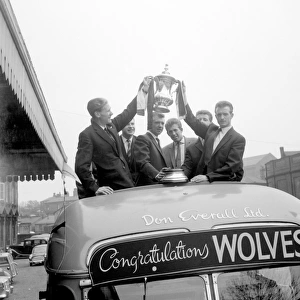 FA Cup Final Victory, Wolves vs Blackburn, Bus Tour Celebration