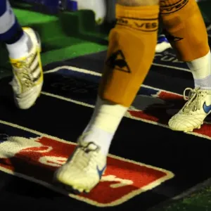FA Cup Third Round: Wolverhampton Wanderers and Tranmere Rovers Team Entry on Carpeted Pitch