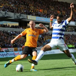 Intense Clash: Jamie O'Hara vs. Armand Traore - Wolverhampton Wanderers vs. Queens Park Rangers, Premier League Soccer