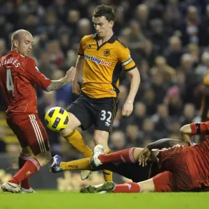 Intense Clash: Meireles, Kyrgiakos vs. Foley - Liverpool vs. Wolverhampton Wanderers Intense Clash: Meireles, Kyrgiakos vs. Foley - Liverpool vs. Wolverhampton Wanderers