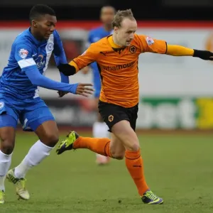 Intense Rivalry: Griffiths vs Nthle Battle in Wolverhampton Wanderers vs Peterborough United (Sky Bet League One)
