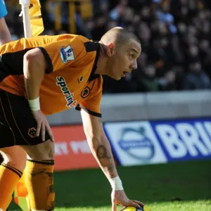 Jamie O'Hara in Action: Wolverhampton Wanderers vs Blackpool - Barclays Premier League Soccer