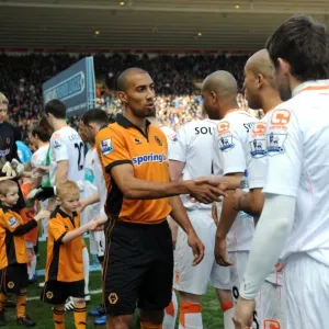 Karl Henry in Action: Wolverhampton Wanderers vs Blackpool - Barclays Premier League Soccer