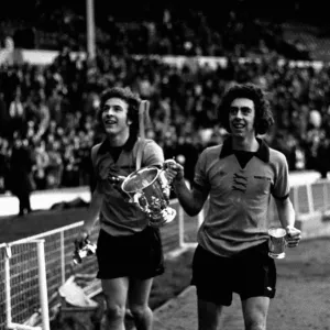 League Cup WInners - Mike Bailey displays the trophy after defeating Manchester City