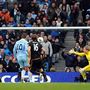 Manchester City Takes Early Lead over Wolverhampton Wanderers: Edin Dzeko Scores
