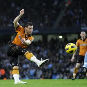 Matt Jarvis in Action: Manchester City vs. Wolverhampton Wanderers - Barclays Premier League Showdown